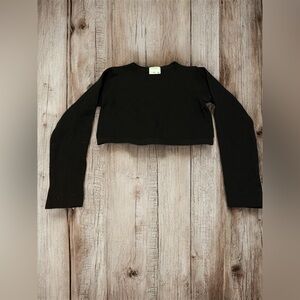 Zara Kids Black Long Sleeve Tank Top